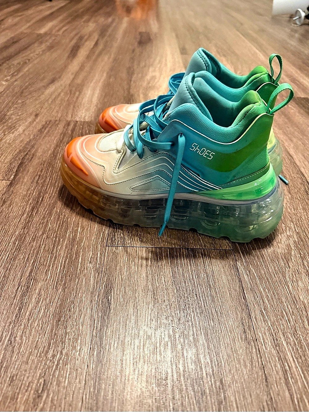 Green & Orange Designer Sneakers from Nordstrom